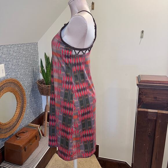 Prana Ardor‎ Athletic Dress Size M Carmine Desert Print Racerback Aztec Geo - Picture 5 of 7